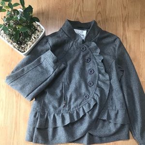 Oleg Cassini gray wool blend jacked